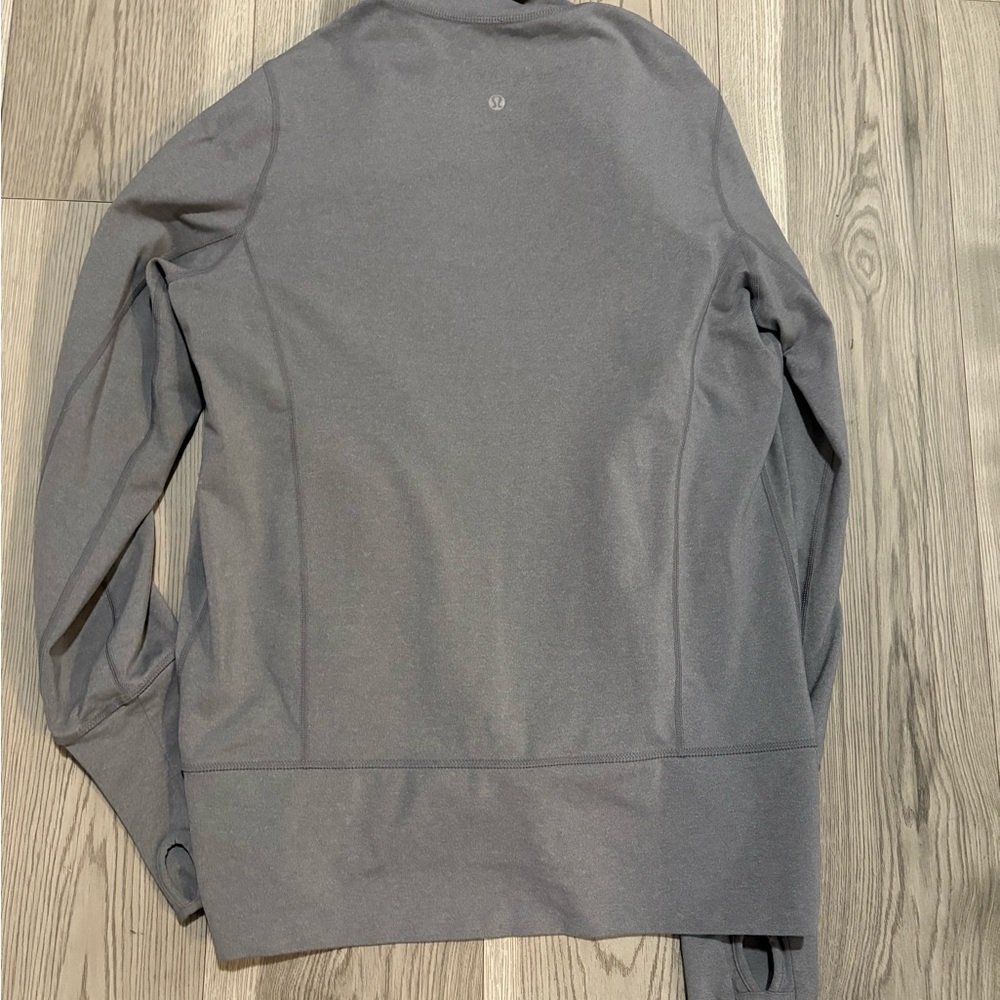 Women’s Lululemon Logo Jacket in Gray Size 12 - Picture 6 of 7